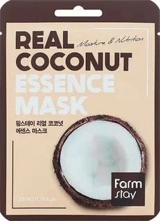 FarmStay Тканевая маска для лица Real Coconut Essence Mask с экстрактом кокосом, 23 мл.