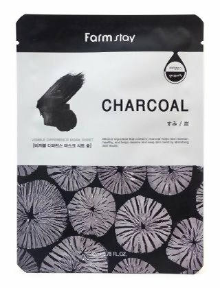 FarmStay Тканевая маска для лица Visible Difference Mask Sheet Charcoal, 23 мл.