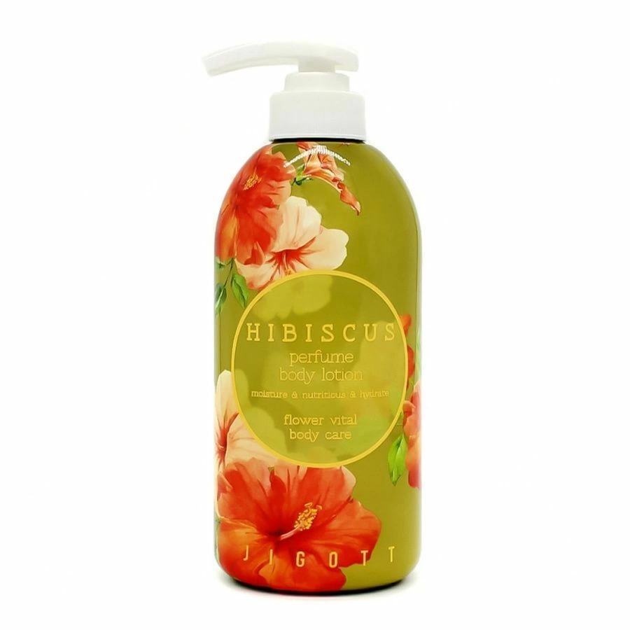 Jigott Lotion Лосьон для тела парфюмированный с экстрактом гибискуса Hibiscus Perfume Body Lotion, 500 мл.