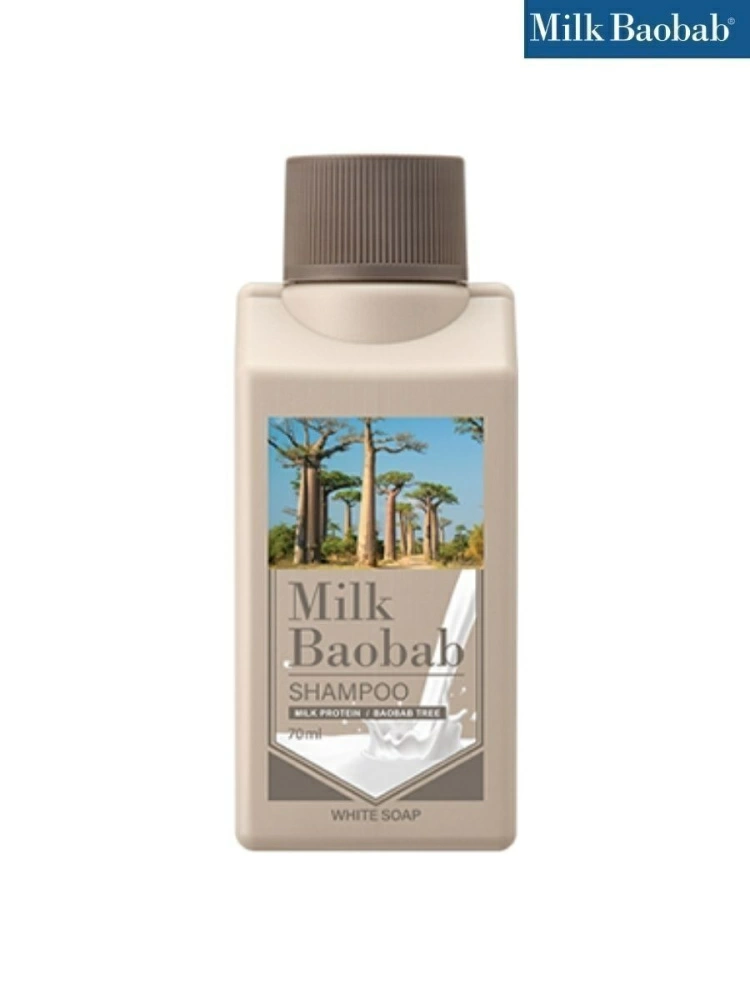 MilkBaobab Шампунь Shampoo White Soap Travel Edition, 70 мл.