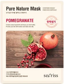 Anskin Тканевая маска для лица Secriss Pure Nature Mask Pack Pomegranate, 25 мл.