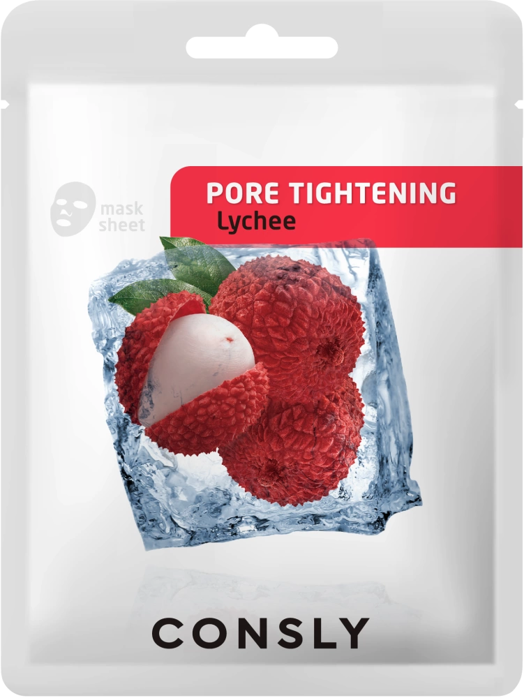 Consly Сужающая поры тканевая маска с экстрактом личи Lychee Pore-Tightening Mask Pack, 20 мл.