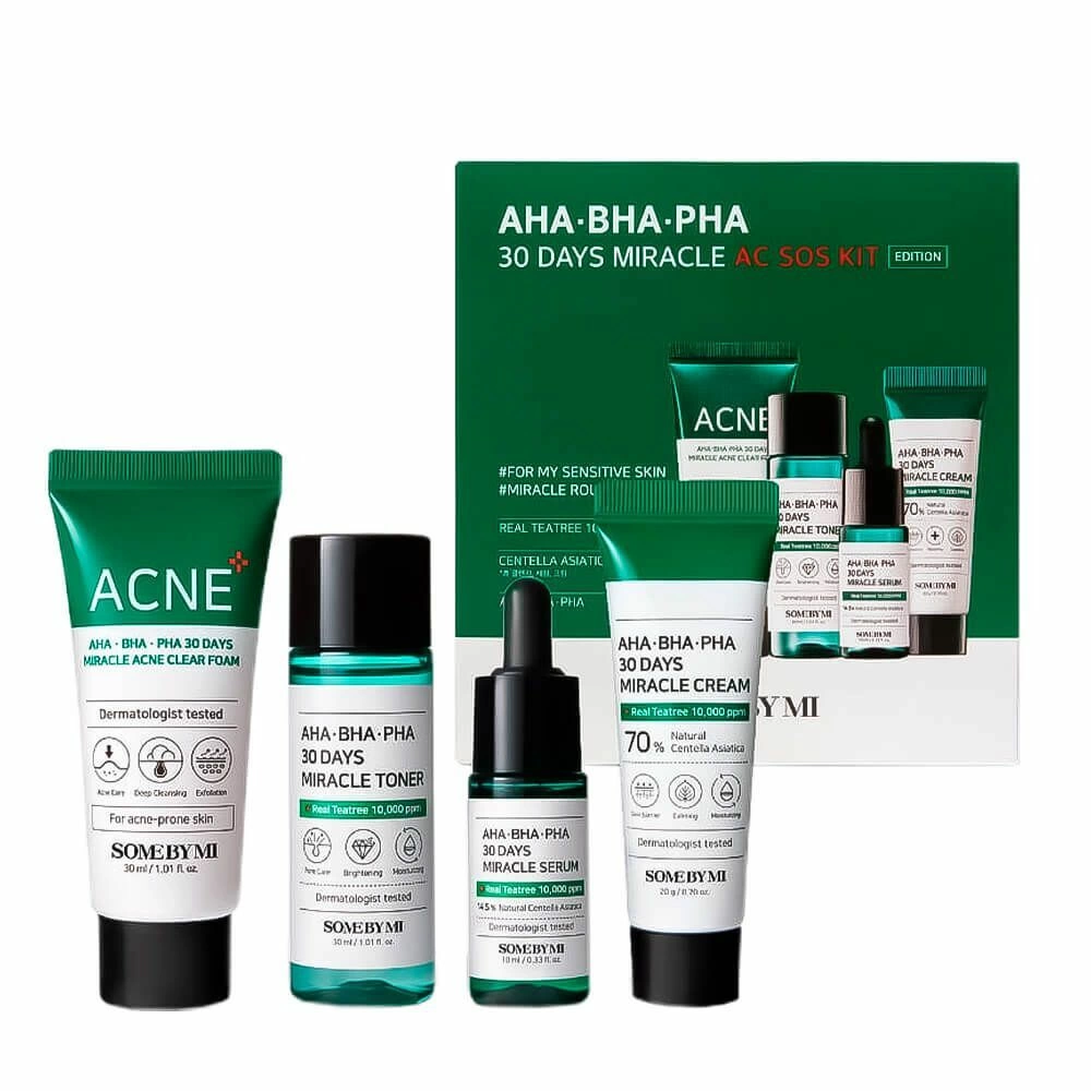 Some By Mi AHA.BHA.PHA Набор кремов AHA/BHA/PHA 30 DAYS MIRACLE AC SOS KIT 4