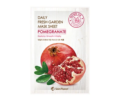 Mijin Тканевая маска для лица Skin Planet Daily Fresh Garden Mask Sheet Pomegranate с гранатом, 25 гр.