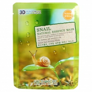 Foodaholic Тканевая маска для лица 3D Natural Essence Mask Snail, 23 мл.