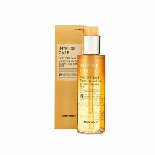 Tonymoly INTENSE CARE Gold 24K Snail Cleansing Oil Gel Масло-гель для лица с муцином улитки и коллоидным золотом