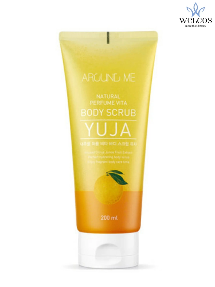 Welcos Around Me Скраб для тела Natural Perfume Vita Body Scrub Yuja, 200 мл.