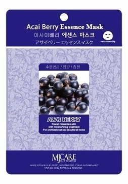 Тканевая маска для лица ягоды асаи MJ Care Acai Berry Essence Mask, 23 гр.