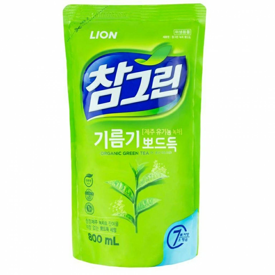 Lion CHARMGREEN 800 гр. refill Средство для мытья посуды, овощей и фруктов (зеленый чай)