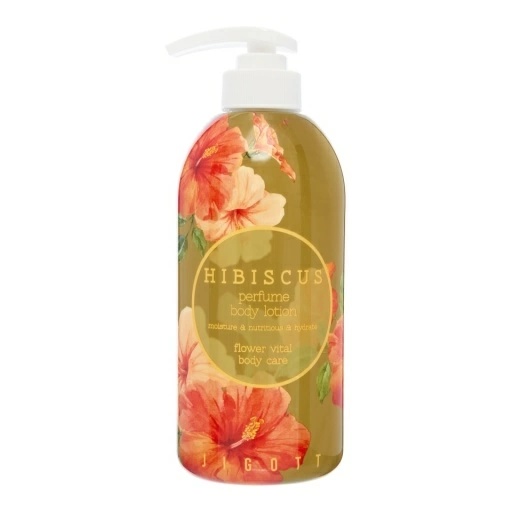 Jigott Lotion Лосьон для тела парфюмированный с экстрактом гибискуса Hibiscus Perfume Body Lotion, 500 мл.