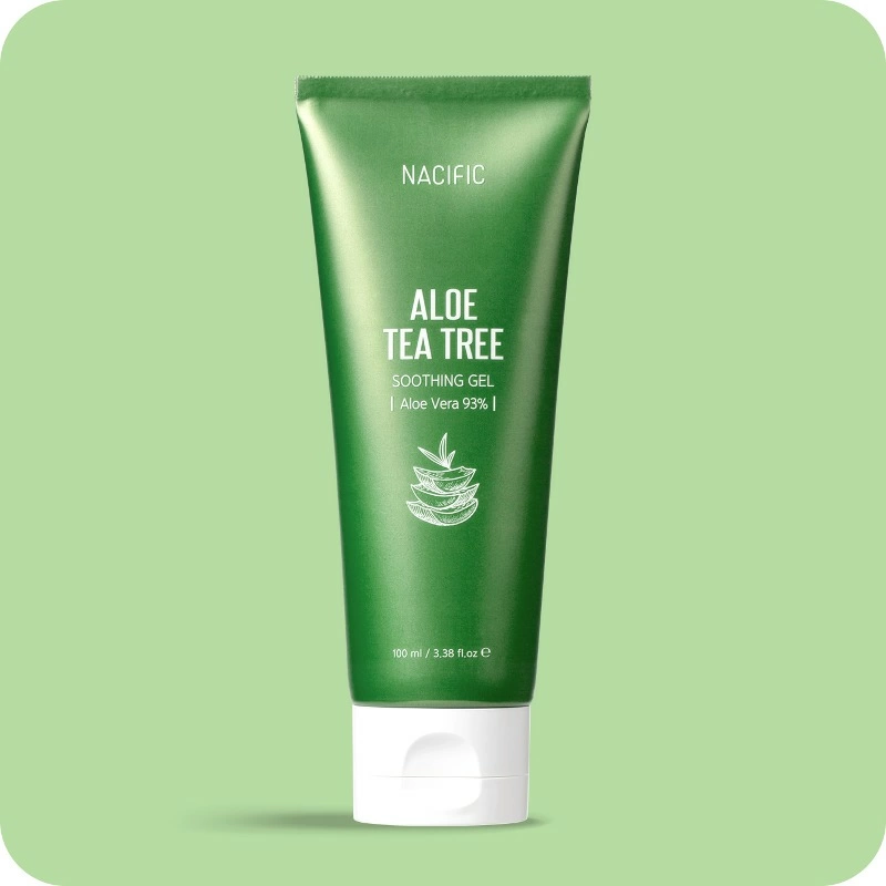 Nacific Gel Гель для лица с экстрактом алоэ и чайного дерева успокаивающий Aloe Tea Tree Soothing Gel 100 мл.