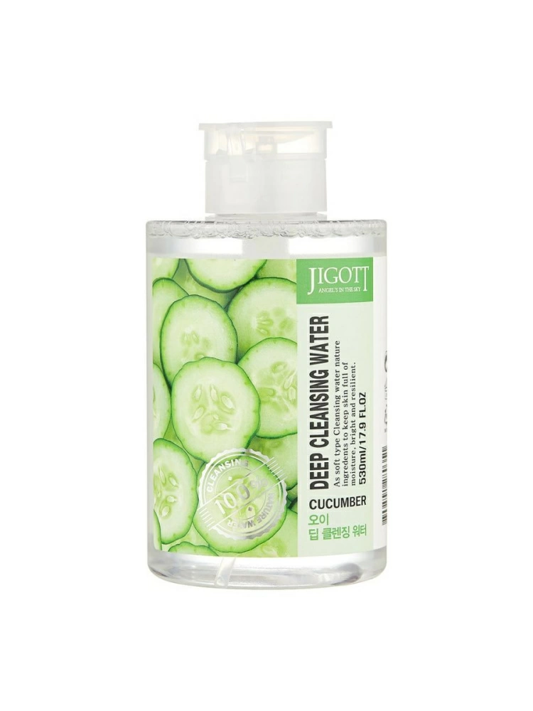 Jigott CUCUMBER DEEP CLEANSING WATER Очищающая вода с экстрактом огурца