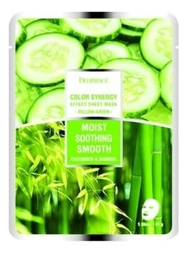 Deoproce Тканевая маска для лица Color Synergy Effect Sheet Mask Yellow-Green, 20 гр.