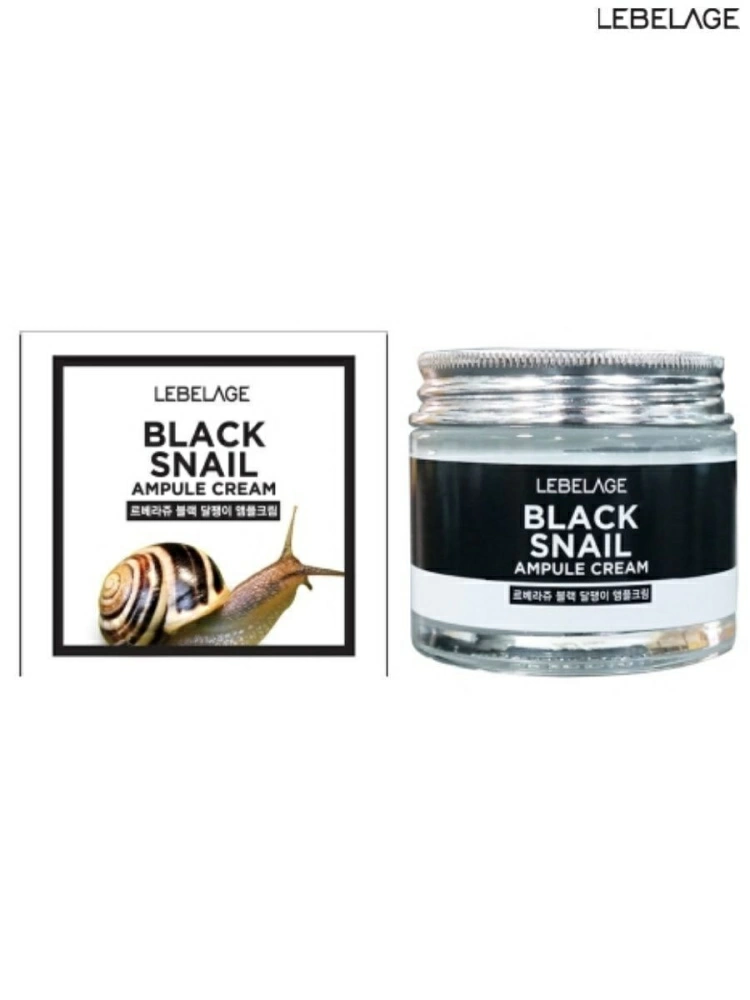 Крем для лица Lebelage Waterful Black Snail Ampule Cream с муцином чёрной улитки, 70 мл.