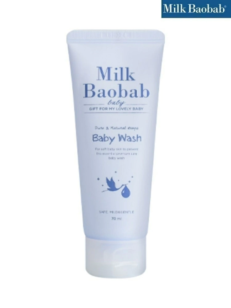 MilkBaobab Детский гель для душа Baby Wash All-in-One Travel Edition, 70 мл.