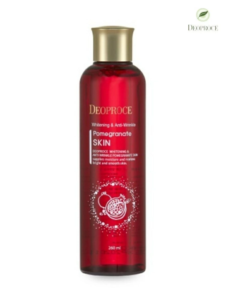 Deoproce Антивозрастной тонер для лица Whitening and Anti-Wrinkle Pomegranate Skin, 260 мл.