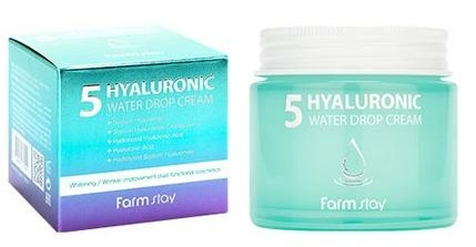 FarmStay Крем для лица Hyaluronic 5 Water Drop Cream, 80 мл.