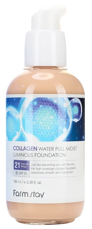 FarmStay Collagen Water Full Moist Luminous Foundation #21, SPF 15, 100 мл.