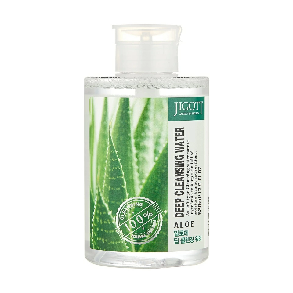 Jigott Aloe DEEP CLEANSING WATER Очищающая вода с экстрактом алоэ