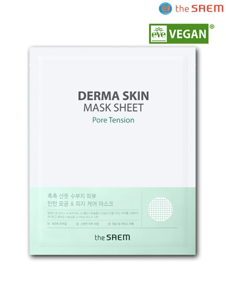 The Saem Тканевая маска Derma Skin Mask Sheet - Pore Tension, 25 мл.