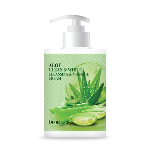 Deoproce Крем массажный Clean & White Cleansing & Massage Cream Aloe, 430 мл.