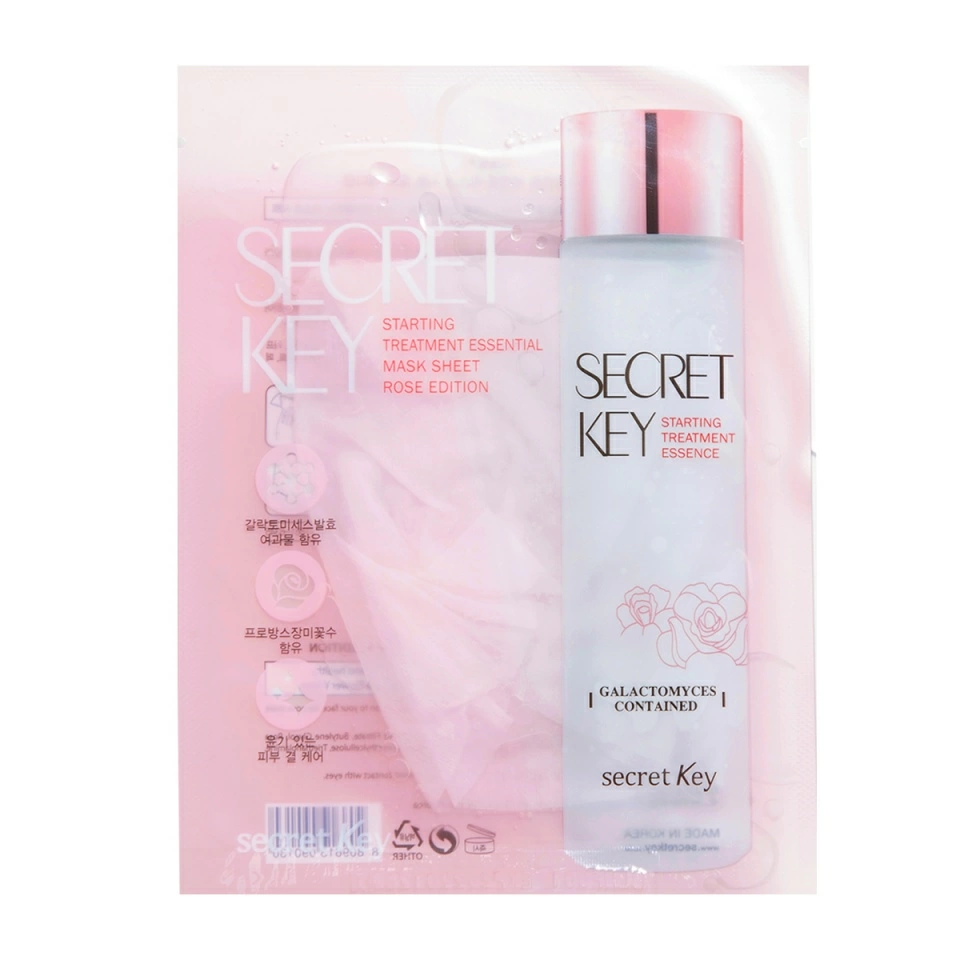 Secret Key Тканевая маска для лица с розовой secret Key STARTING TREATMENT ESSENTIAL MASK SHEET ROSE EDITION