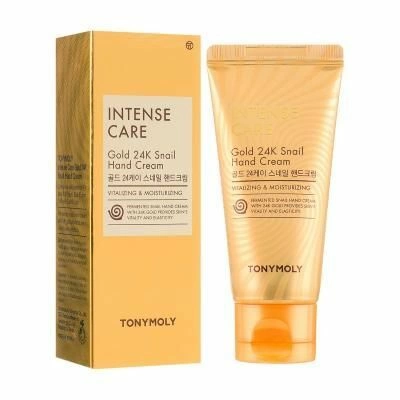 Tonymoly INTENSE CARE Gold 24K Snail Hand Cream Крем для рук с муцином улитки и коллоидным золотом