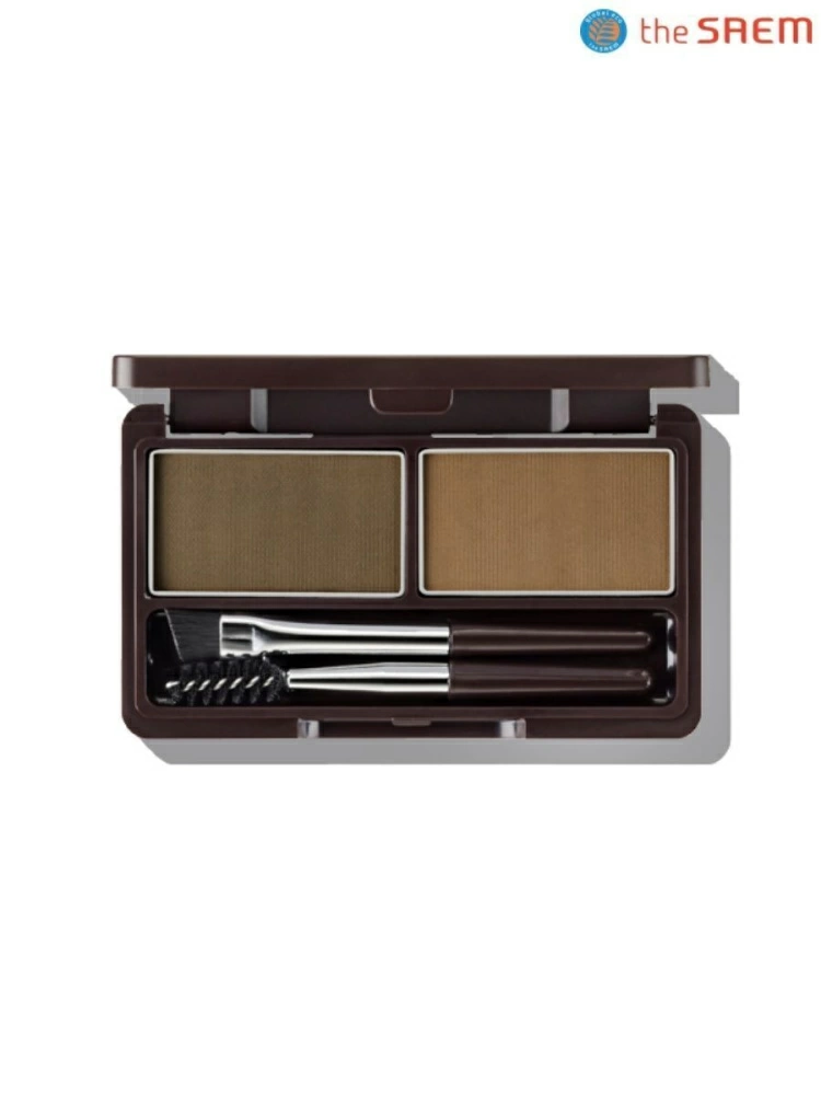 The Saem Палетка теней Eco Soul Eyebrow Kit 01 Natural Brown, 2 шт. по 2,5 гр.