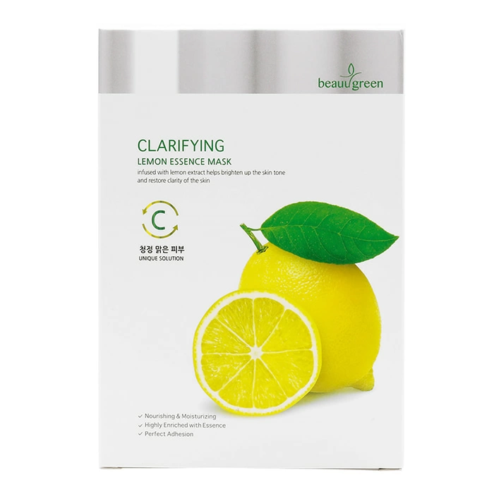 Beauugreen Маска на тканевой основе Premium Lemon Essence Mask 23g