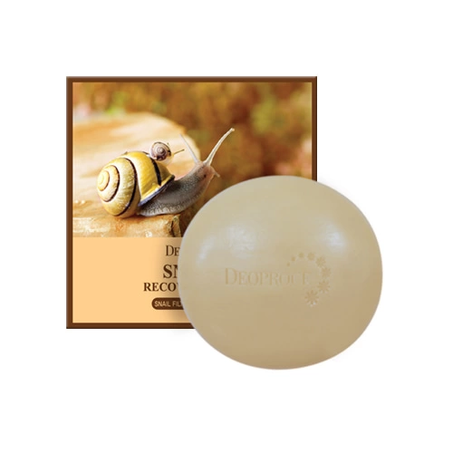 Deoproce Мыло для умывания Snail Recovery Soap с муцином улитки, 100 гр.