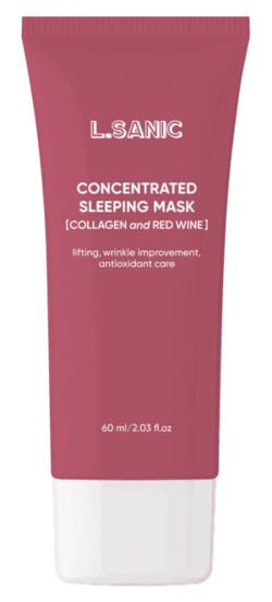 L.Sanic Mask Маска концентрированная с коллагеном и красным вином Collagen & Red Wine Concentrated Sleeping Mask, 60мл