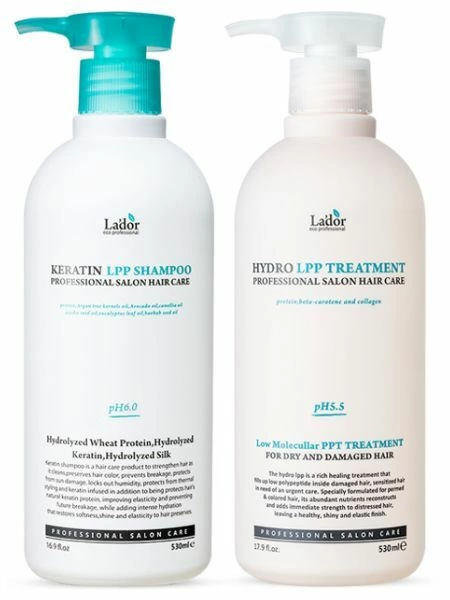 Lador Набор Keratin LPP Shampoo & LPP Treatment Mask Set, 2 x 530 мл.