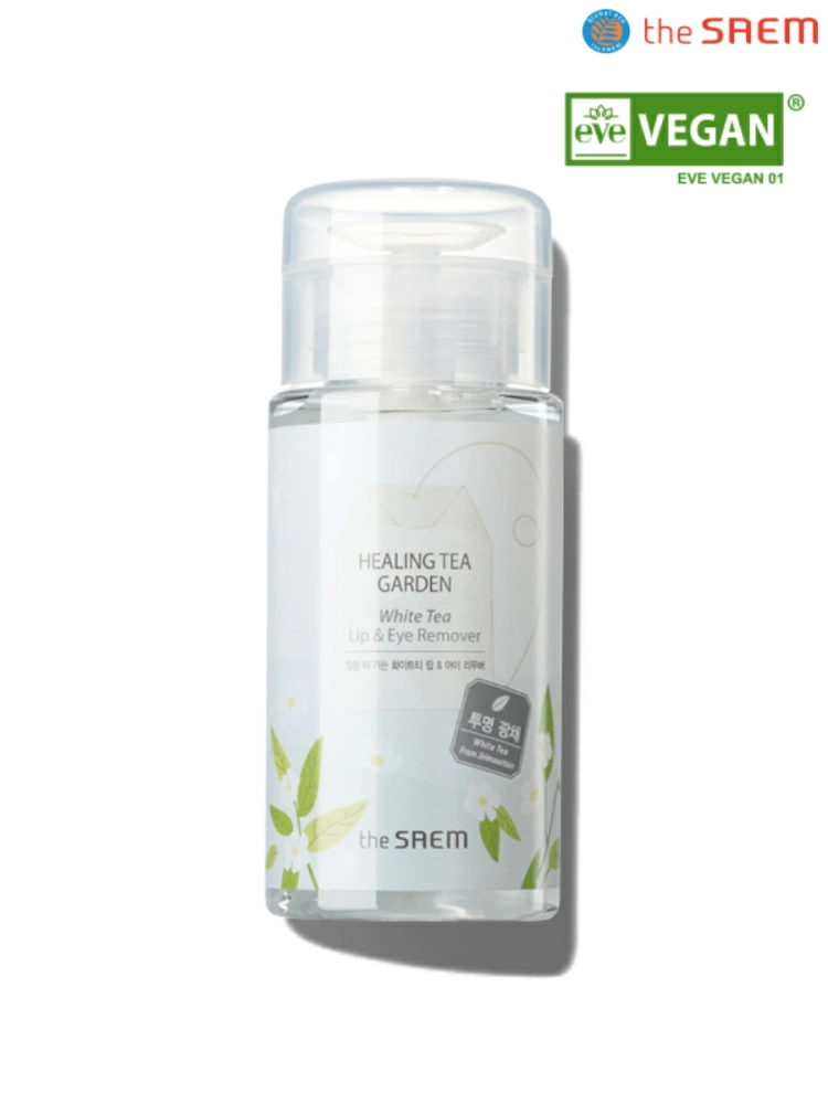 The Saem Средство для снятия макияжа Healing Tea Garden White Tea Lip & Eyes Remover, 150 мл.