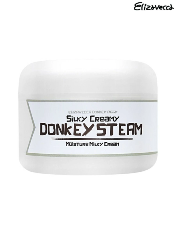 Elizavecca Увлажняющий молочный крем для кожи Silky Creamy Donkey Steam Moisture Milky Cream, 100 мл.