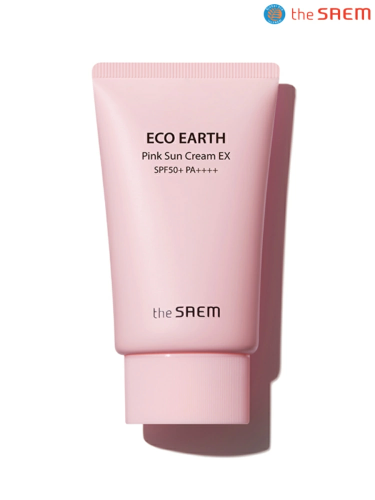 The Saem Солнцезащитный крем Eco Earth Pink Sun Cream EX SPF 50+ PA++++, 50 мл.