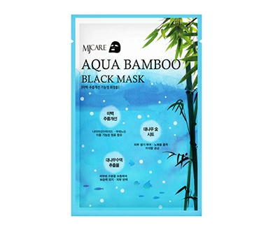 Mijin Тканевая маска для лица MJ Care On Aqua Bamboo Black Mask, 25 гр.