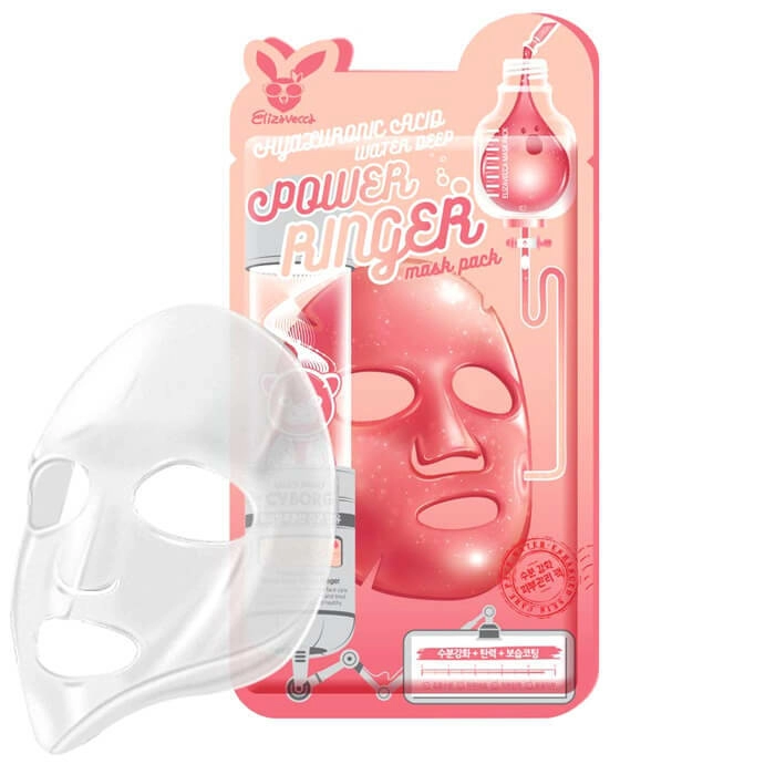 Elizavecca Тканевая маска для лица Hyaluronic Acid Water Deep Power Ringer Mask Pack, 23 мл.
