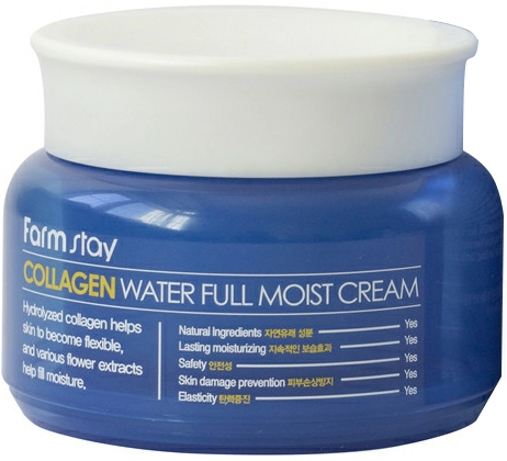 FarmStay Увлажняющий крем для лица Farmstay Collagen Water Full Moist Cream с коллагеном, 100 мл.