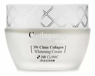 3W Clinic Осветляющий крем для лица Collagen Whitening Cream с коллагеном, 60 мл.