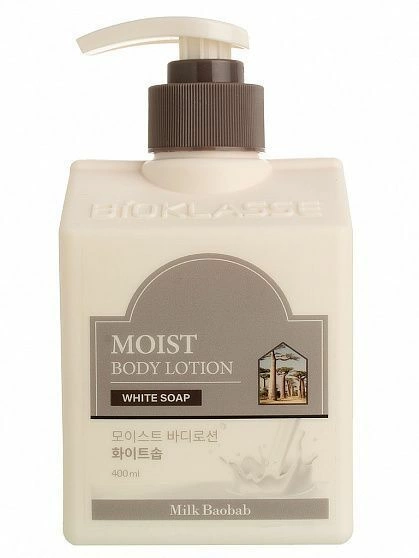 MilkBaobab Лосьон Moist Body Lotion White Soap, 400 мл.