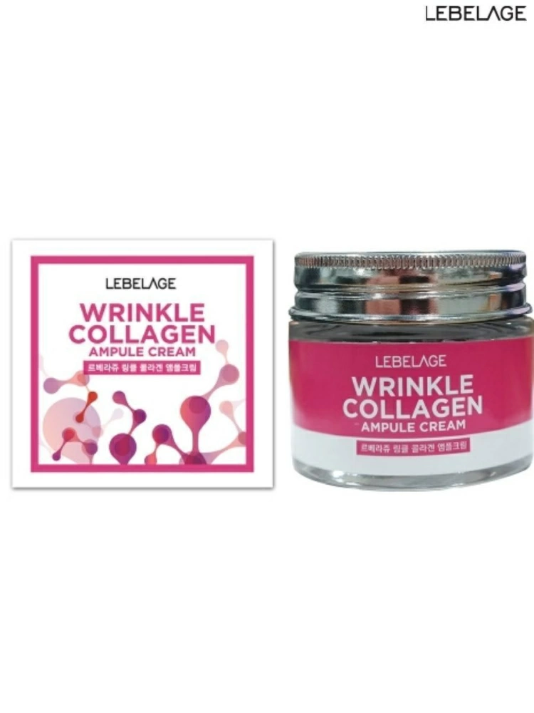 Антивозрастной крем для лица Lebelage Wrinkle Collagen Ampule Cream с коллагеном, 70 мл.