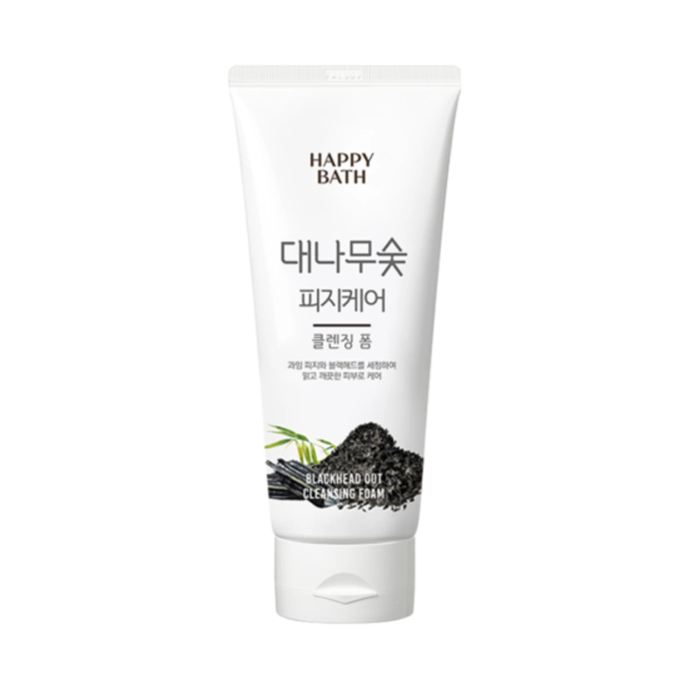 HAPPYBATH Пенка для лица очищающая с древесным углем Bamboo Charcoal Blackhead Out Cleansing Foam, 200 гр.