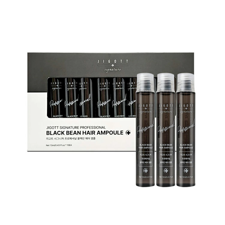 Jigott Signature Professional Black Bean Hair Ampoule Сыворотка для волос с экстрактом чёрной фасоли 10*13мл