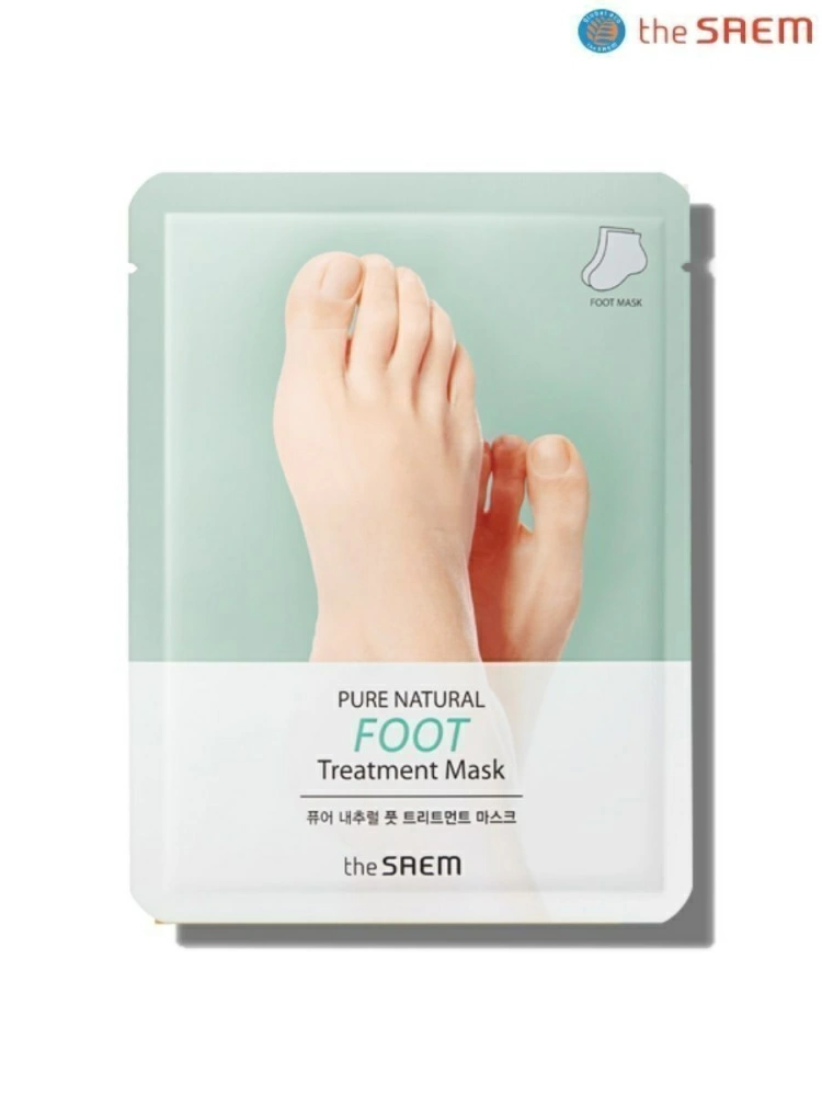 The Saem Маска для ног Pure Natural Foot Treatment Mask, 2 шт. по 8 гр.