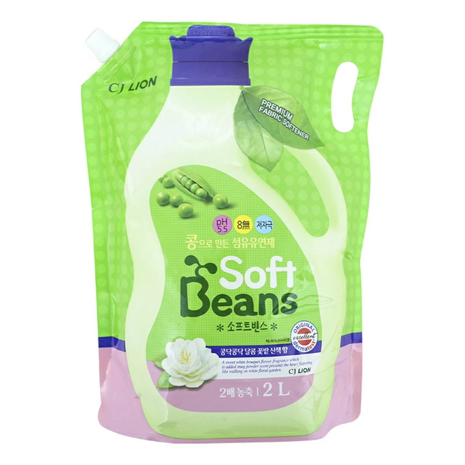 Lion Soft Beans (Pouch) Кондиционер для белья "Soft Beans" на основе экстракта зелёного гороха