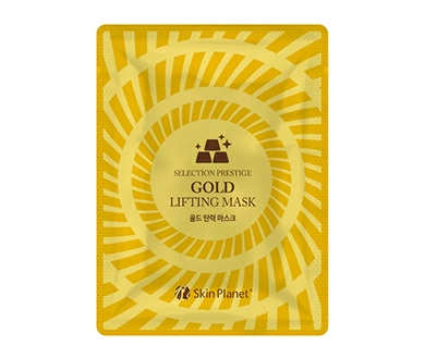 Тканевая маска для лица лифтинг эффект Mijin Skin Planet Gold Lifting Mask с золотом, 25 гр.