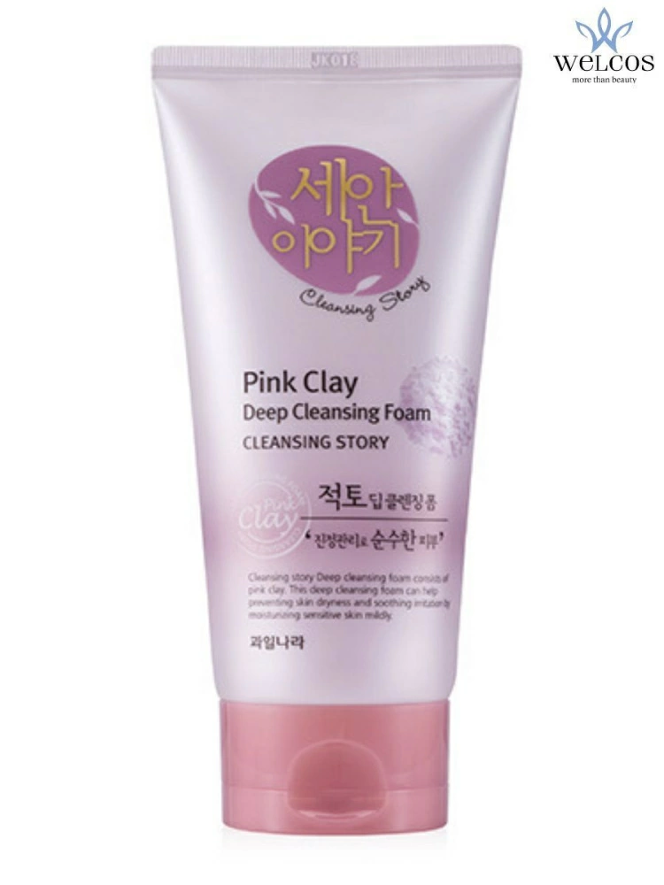 Welcos Kwailnara Cleansing Story Пенка Cleansing Story Deep Cleansing Foam (Pink Clay)