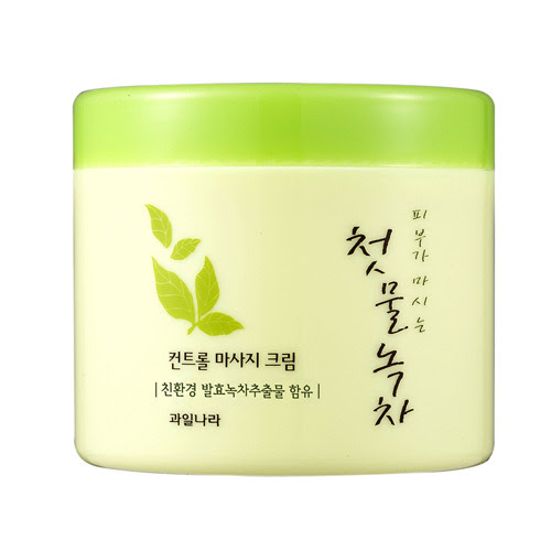 Welcos Массажный крем Green Tea Control Massage Cream, 300 гр.