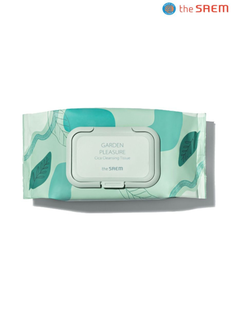 The Saem Салфетки косметические влажные Garden Pleasure Cica Cleansing Tissue, 100 шт.