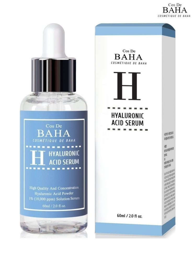 Cos De Baha Увлажняющая сыворотка для лица Hyaluronic Serum H60 с гиалуроновой кислотой, 60 мл.